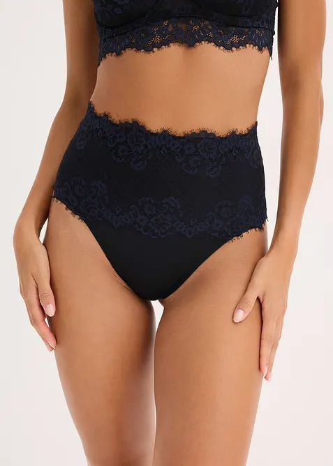 Medium Shape String mit Spitze in schwarz von vorne - bonprix