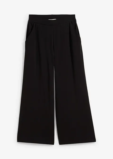 7/8-Hose aus Bio-Baumwolle mit Stretch in schwarz von vorne - bonprix