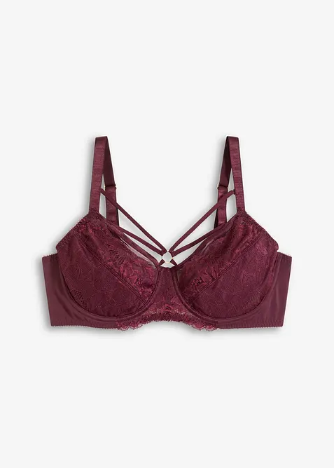 Minimizer-BH mit zarter Spitze in rot von vorne - bonprix