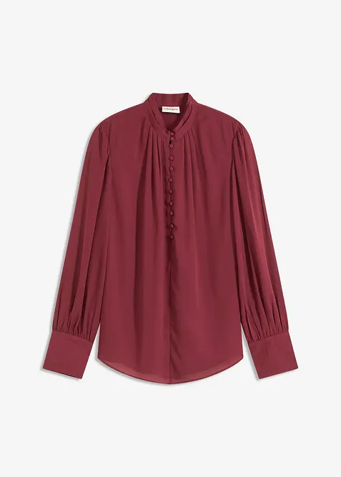 Chiffon Tunikabluse in rot von vorne - bonprix
