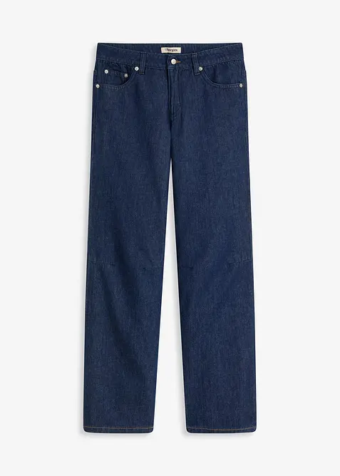 Straight-Jeans Mid Waist in blau von vorne - bonprix