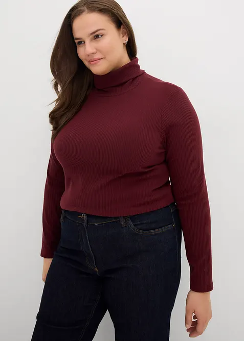 Warmes Thermoshirt in rot von vorne (im Anschnitt) - bonprix