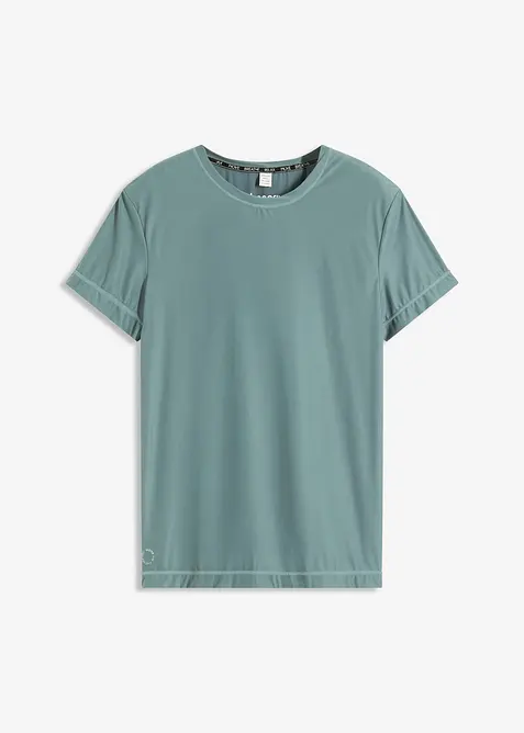 Ultrasoftes Sport-Shirt, schnelltrocknend in grün von vorne - bonprix