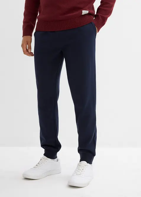 Regular Fit Jogginghose, Straight in blau von vorne - bonprix