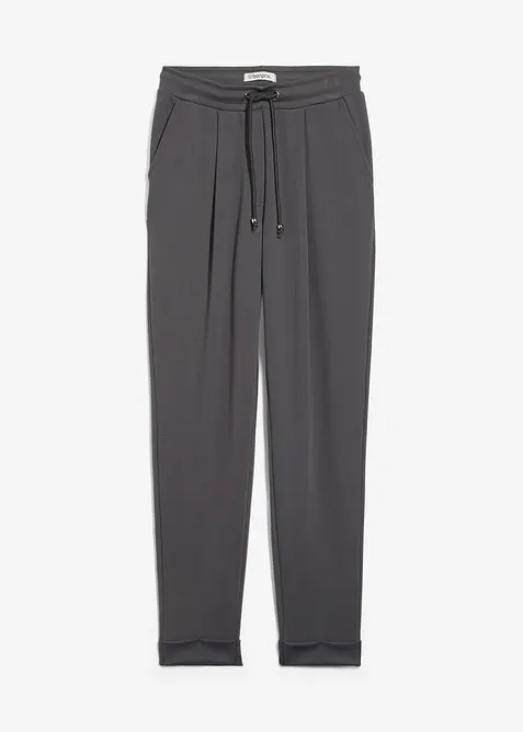 Schlupfhose mit fließender Viskose in grün von vorne - bonprix