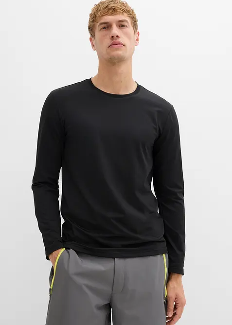 Warmes Thermoshirt (2er Pack) in weiß von vorne (im Anschnitt) - bonprix