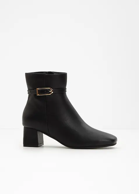Stiefeletten mit Schnalle in schwarz - bonprix