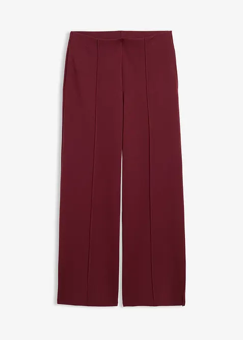 Palazzo-Hose aus bequemen Punto di Roma in rot von vorne - bonprix