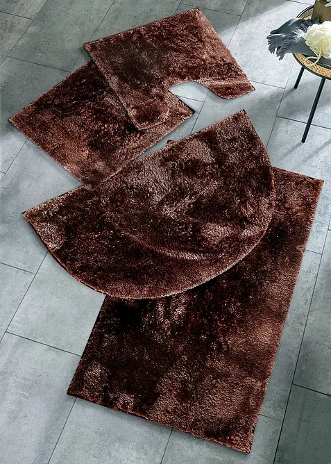 Badematte mit glänzender Oberfläche in braun - bonprix