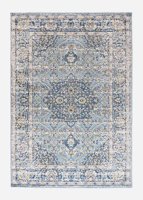 Teppich mit orientalischer Musterung in blau von vorne - bonprix
