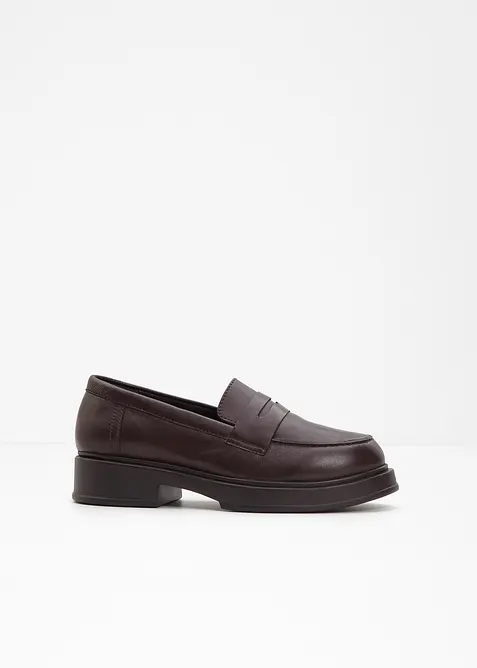 Loafer aus Leder in braun - bonprix