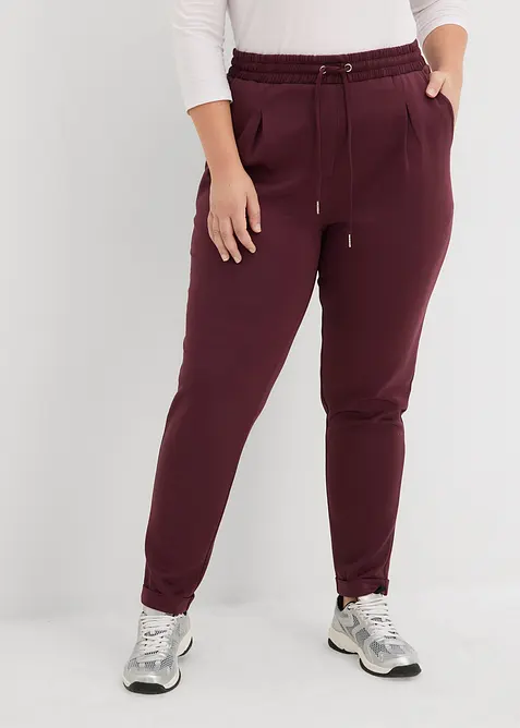 Chinohose aus Scuba in rot von vorne - bonprix