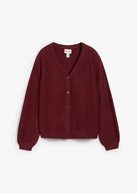 Strickjacke in rot von vorne - bonprix