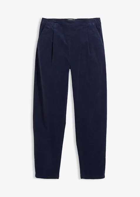 Cordhose aus elastischem Baumwoll-Mix in blau von vorne - bonprix