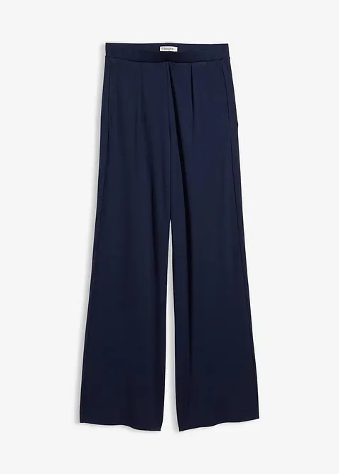 Palazzo-Hose aus bequemen Punto di Roma in blau von vorne - bonprix