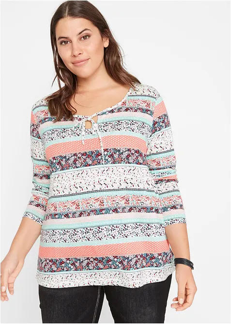 Shirttunika aus Viskose-Mix in orange von vorne (im Anschnitt) - bonprix