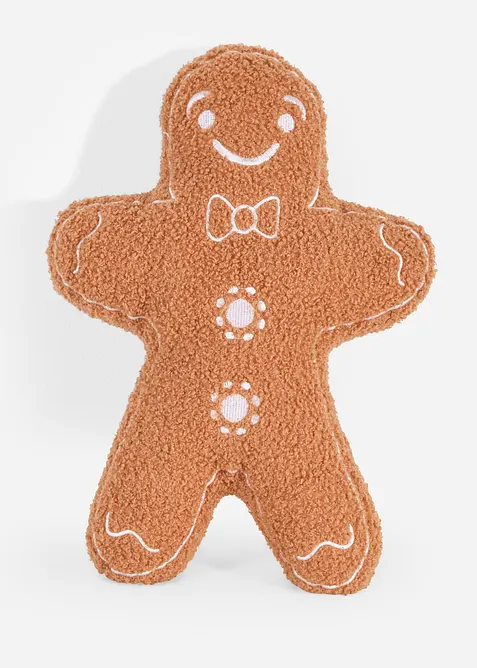Dekokissen Lebkuchen in braun von vorne - bonprix