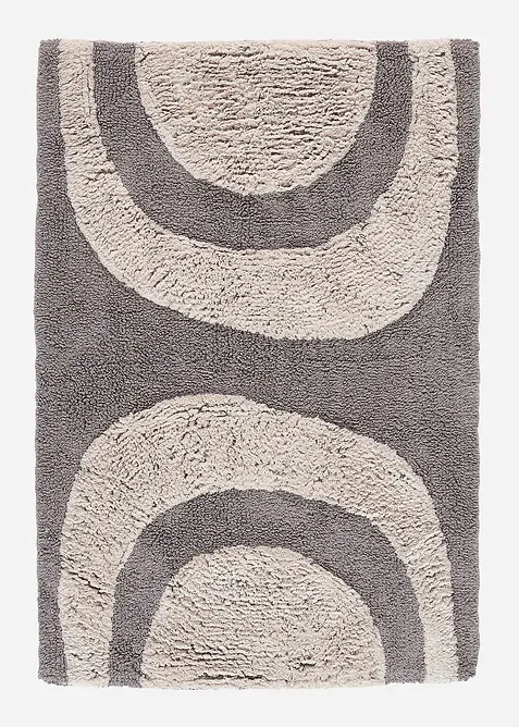 Badematte mit Halbkreis- Design in grau - bonprix