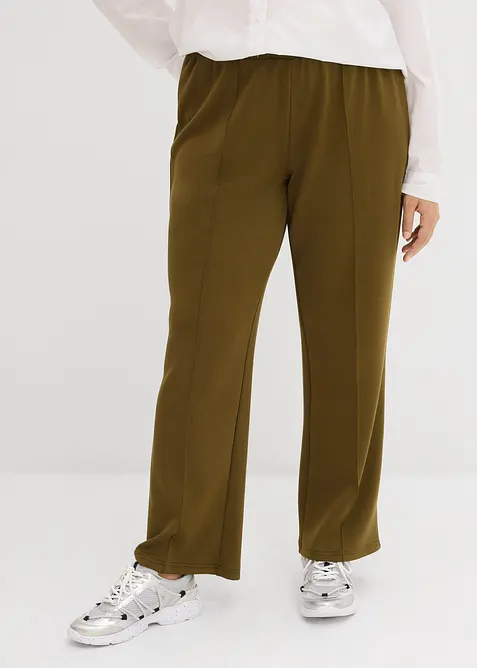 Scuba-Sweathose aus softem Viskose-Mix in grün von vorne - bonprix