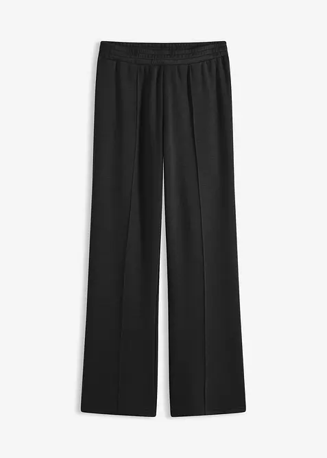 Scuba-Sweathose aus softem Viskose-Mix in schwarz von vorne - bonprix