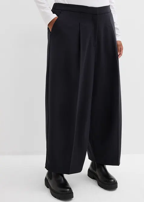 Barrel-Hose mit Bequembund in schwarz von vorne - bonprix