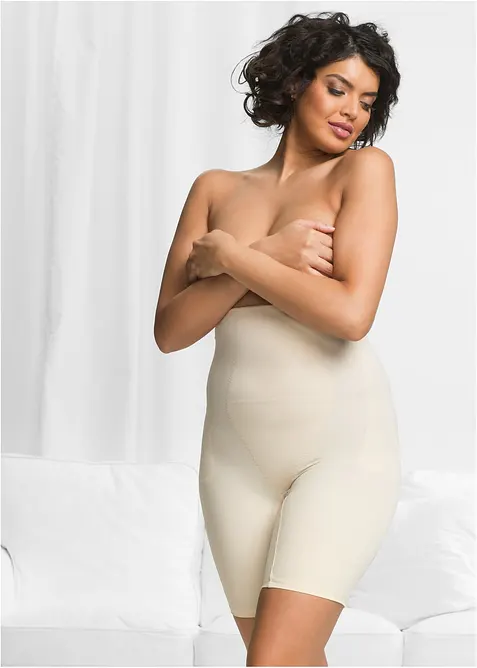 Medium Shape-Radlerhose in beige von vorne - bonprix