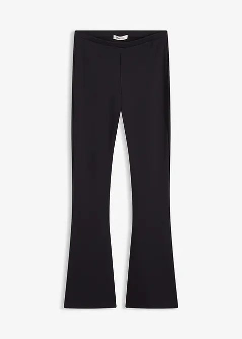 Leggings aus bequemen Punto di Roma in schwarz von vorne - bonprix