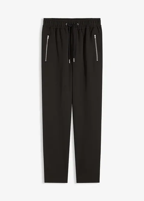 Schlupfhose mit Bequembund in schwarz von vorne - bonprix