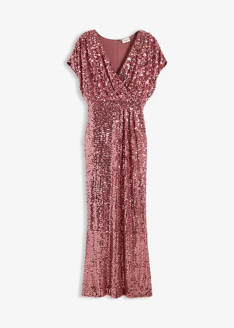 Paillettenkleid in lila von vorne - bonprix