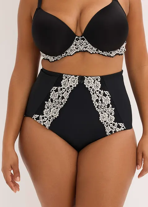 Light Highwaist Shape Panty in schwarz von vorne - bonprix