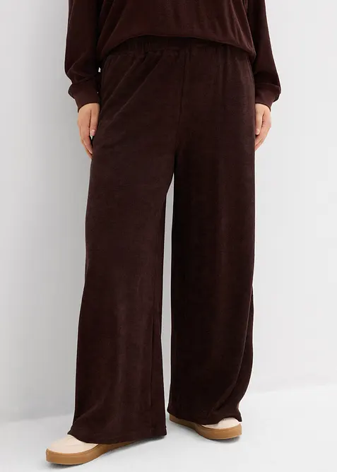 Jersey Frottee-Hose in braun von vorne - bonprix