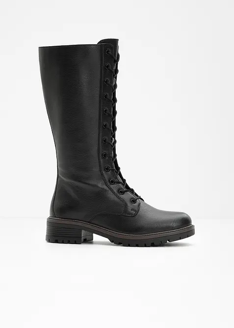 Schnürstiefel in schwarz - bonprix