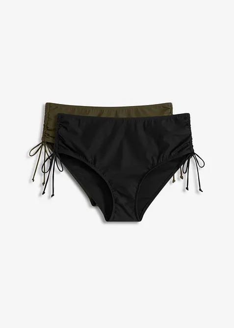 Light Shape-Bikinihose (2er Pack) in schwarz von vorne - bonprix