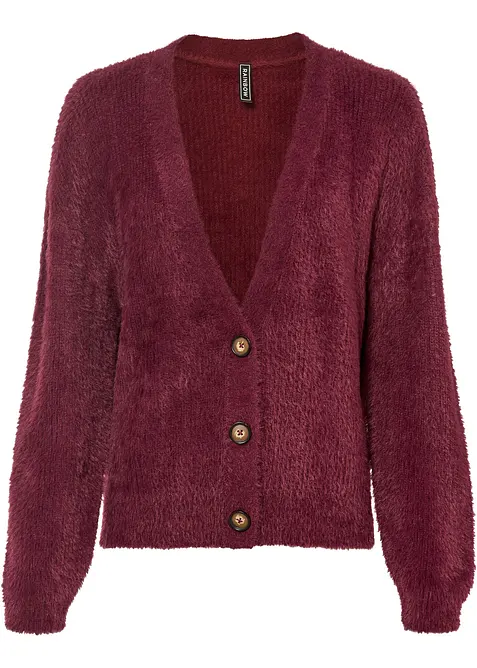 Strickjacke mit Viskose in rot von vorne - bonprix