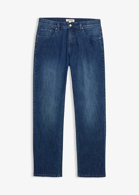 Relaxed-Fit-Jeans mit Bio-Baumwolle, Straight in blau von vorne - bonprix