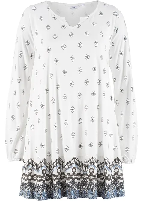 Longshirt in weiß von vorne - bonprix