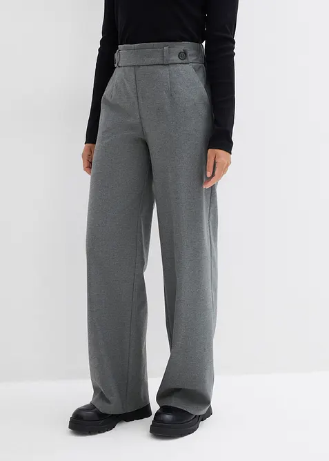 Hose aus Viskose-Mix in grau von vorne - bonprix
