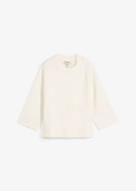 Oversized Pullover in weiß von vorne - bonprix
