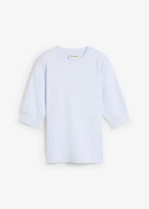 Shirt aus reiner Bio-Baumwolle in blau von vorne - bonprix