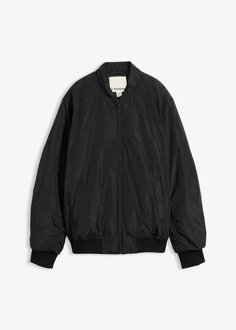 leicht wattierter Blouson in schwarz von vorne - bonprix