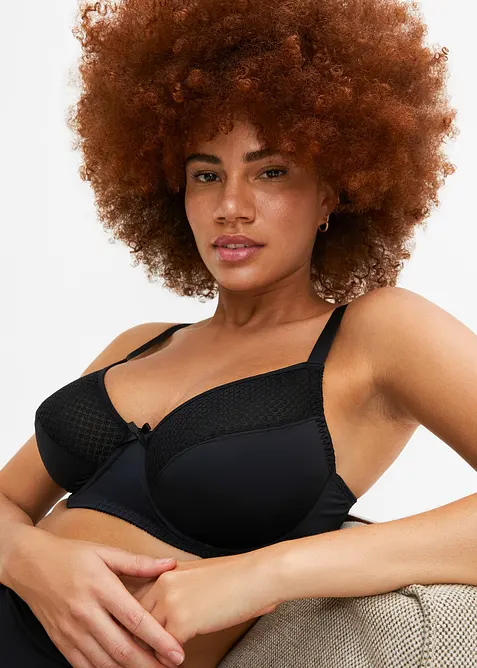 Minimizer-BH mit Mesh in schwarz von vorne (im Anschnitt) - bonprix