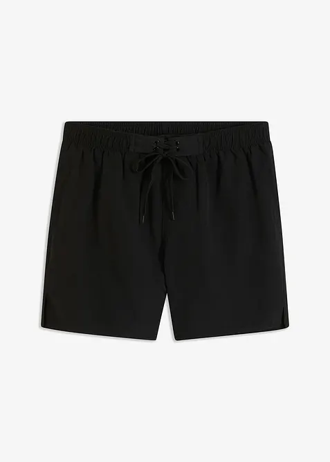 Badeshorts mit seitlichen Taschen in schwarz von vorne - bonprix