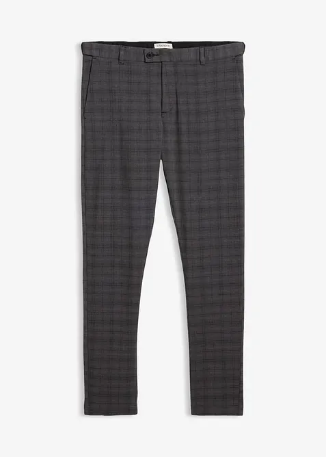 Stretch-Anzughose mit Dehnbund in Regular Fit in grau von vorne - bonprix