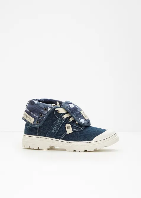 Mustang High-Top-Sneaker aus Baumwoll-Canvas in blau - Mustang