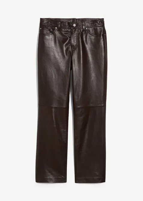 Lammnappa-Lederhose in braun von vorne - bonprix