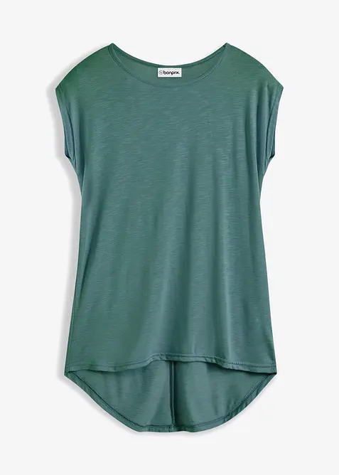 Longshirt aus Viskose-Mischung in grün von vorne - bonprix