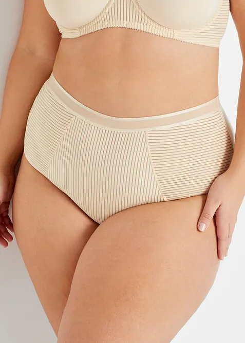 Highwaist Slip  ( 2er Pack) in beige von vorne - bonprix