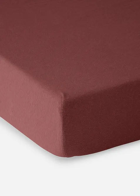 Jersey Spannbettlaken in Trendfarben in braun - bonprix