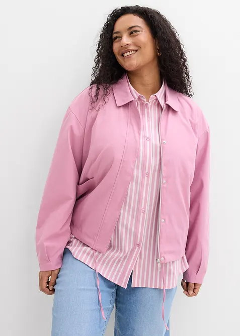 Blouson in rosa von vorne (im Anschnitt) - bonprix
