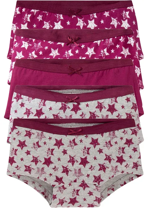 Panty mit weicher Baumwolle (5er Pack) in grau von vorne - bonprix
